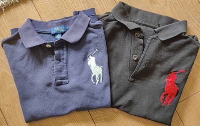 Slim Fit Big Pony Cotton Mesh 2 Polo Shirts, Ralph Lauren , size-6year old