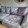Free Grey 3 seater velvet couch Image 2