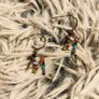 Initial M Monogram Crystal-Studded Rainbow Earrings Image 6