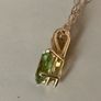 New 18ct Solid Gold Lovely Period Stone pendant  With Fine 9ct Gold 18" Chain Image 9