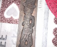 Beautiful Old German Hand Carved Wooden Cookie Mold
