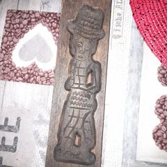 Beautiful Old German Hand Carved Wooden Cookie Mold