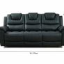 Emily Sofa Set | Power Recliner | LEATHER | Black Image 9