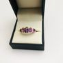 9ct Yellow Gold Graduated Amethyst Ring Image 2