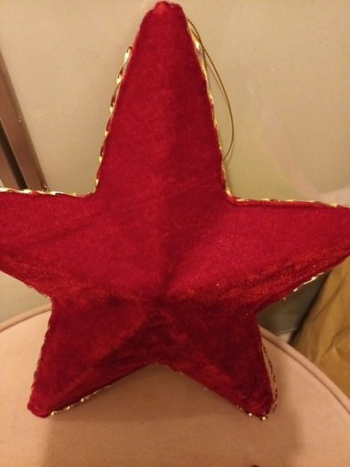 Christmas Ceramic flock covered trees &star