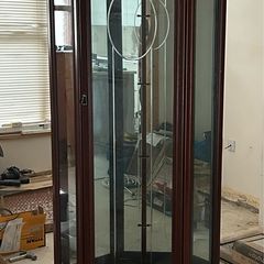 Solid wood corner display cabinet