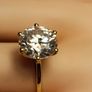 18ct Vermeil 5.5 carat Moissanite Solitaire Ring Image 5