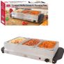 Buffet Servers /Plate  Warmers Quest Model BN R 16520 Euro Prices With Three Lidded  Serving Trays 1.2 Litre See The Food Through The  Plastic Lids  200 Watts  Beside Two Cash Machines SAFER Card Shopping. Image 4