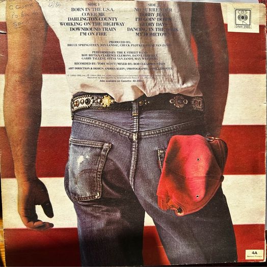 Bruce Springsteen. Born in the USA in vg condition