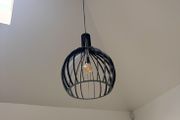 Modern Black Cage Pendant Lights x 2 priced to go