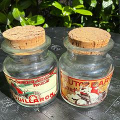 Pair of French Automobile Glass Jars