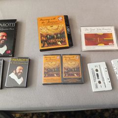 Old cassete Pavarotti,Dancing with Strausses , Great  violin concert