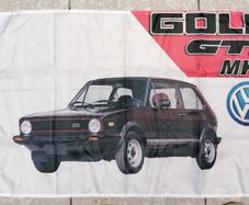 VW Golf GTI Black MK 1 Flag.