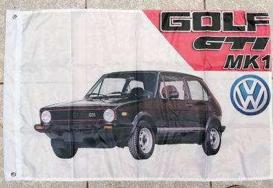 VW Golf GTI Black MK 1 Flag.