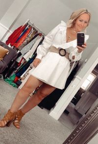 white summer ruffle dress
