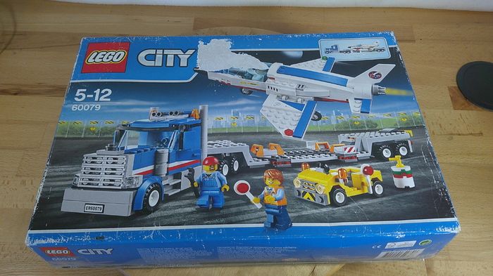 LEGO City 60079 Training Jet Transporter Truck & Jet Plane 100% Complete Boxed