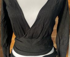 Woman's wraparound cardigan Coast silk blend black size 10