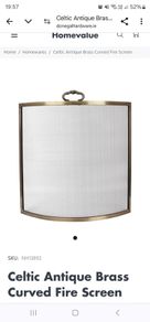 Fire screen / guard 2 x Victorian heavy duty brass and black