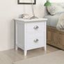 Nightstand 2 pcs with 2 Drawers White Image 2