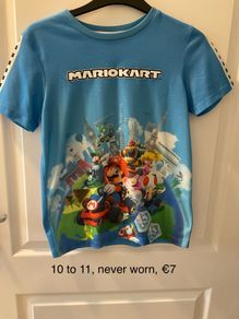 Mario t shirt, 10 to 11, never worn
