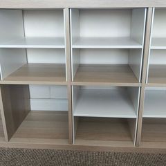 Ikea oak kallax cube storage units x2