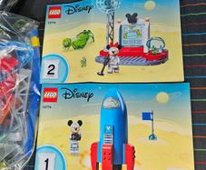 lego rocket ship and space station