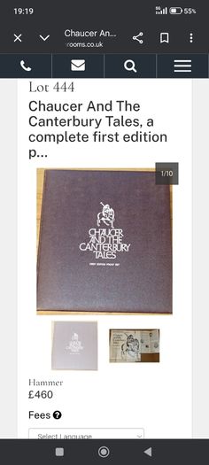 First Edition Proof Set Coin Collection - Chaucer and the Canterbury Tales