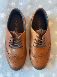 Next Younger Boys Leather Brogue shoes UK size 12