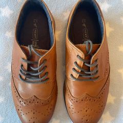 Next Younger Boys Leather Brogue shoes UK size 12