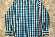 Paul &amp; Shark Mens Blue/Navy/White Check Long Sleeve Shirt Size Medium/39