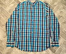 Paul & Shark Mens Blue/Navy/White Check Long Sleeve Shirt Size Medium/39