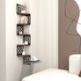 Geometric Shapes Corner Shelves for Wall, Floating Corner Shelf and Bookcase, Living Room Bedroom Bathroom Corner Shelves 7.67x7.67x0.6in Image 4