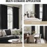 Black Velvet Curtains for Bedroom 2 Panel Set 90 Inch Drop Curtains, Soft Elegent Home Decor Velvet Curtain Living Room, Sun Blocking Room Darkening Thermal Eyelet Curtain 46x90 Inch Image 7