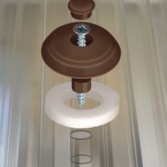 Polycarbonate fixing buttons / corrugated /twin wall / pergola roof