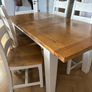 Solid Oak Extendable Dining Table & 4 Chairs Image 3