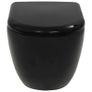 Wall-Hung Toilet with Concealed Cistern Ceramic Black Image 9
