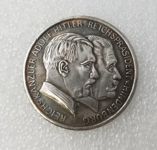 Ww2 Mark German Coin  Hitler Luftwaffe Swastika Nazi Warplane  Reichsmark