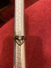 Heart style ring /cz stone