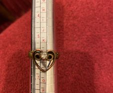 Heart style ring /cz stone