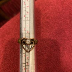Heart style ring /cz stone
