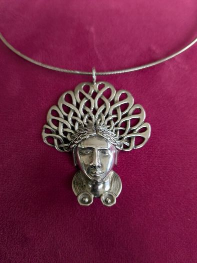Art Nouveau silver pendant