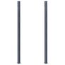 Fence Posts 2 pcs Dark Grey 185 cm Aluminium Image 3