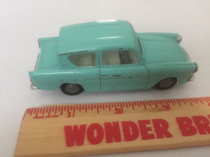 Spot-on. Tri-ang. Ford Anglia. Model number 213. Featured in Harry Potter movie.