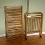 Large Wooden Baby Cot with Mattress | Honey Brown Finish Image 2