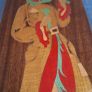 Vintage Italian Marquetry Clown Wall Plaque Image 3