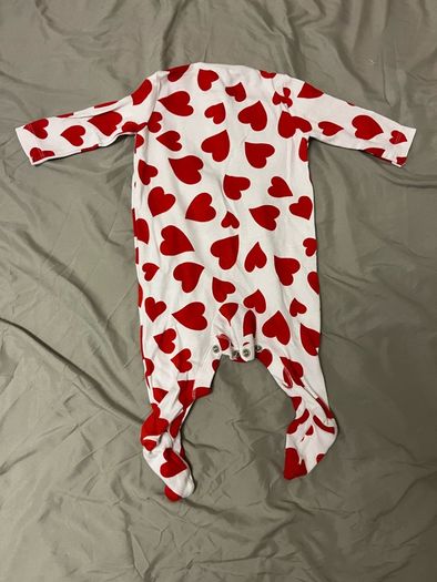 FREE 0-3mo heart Valentines onesie