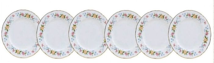 vintage Mayfair Fine Bone China 18pc 6 Trios - Staffordshire England - Original Box