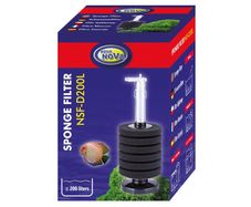 Aqua Nova NSF-D200L Sponge Filter For Aquarium Up To 200L