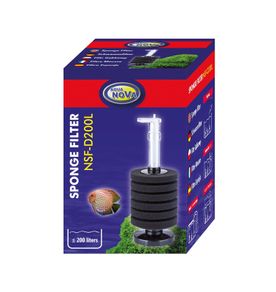 Aqua Nova NSF-D200L Sponge Filter For Aquarium Up To 200L