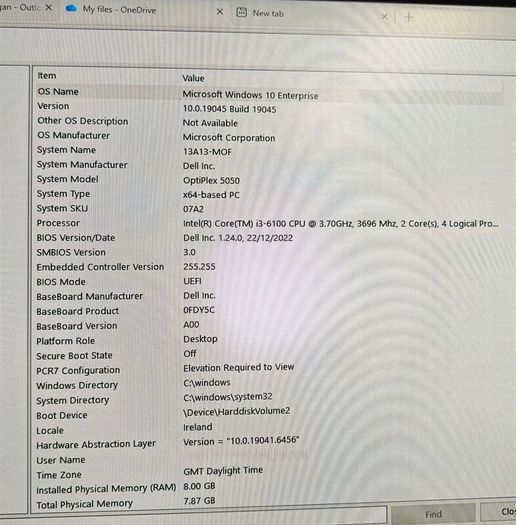Dell Optiplex 5050 - Intel  8GB RAM - 240GB SSD - Win 10 Pro